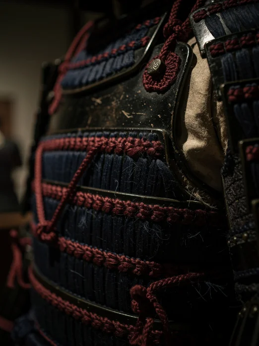 Detail of laced samurai armor
